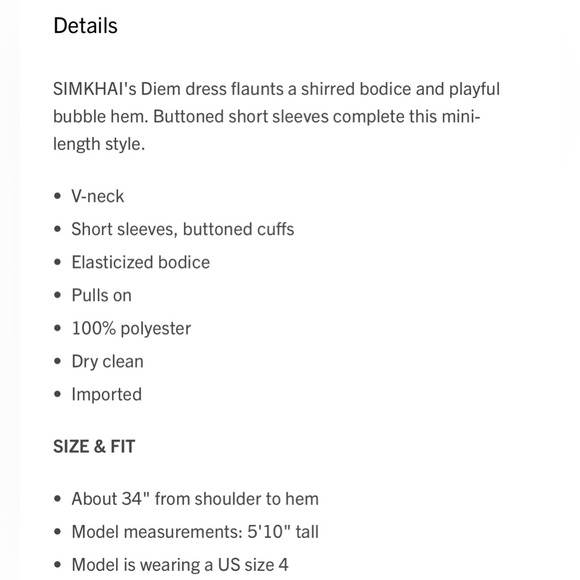 Jonathan Simkhai Blue Puff Sleeve Dress - Picture 5 of 6